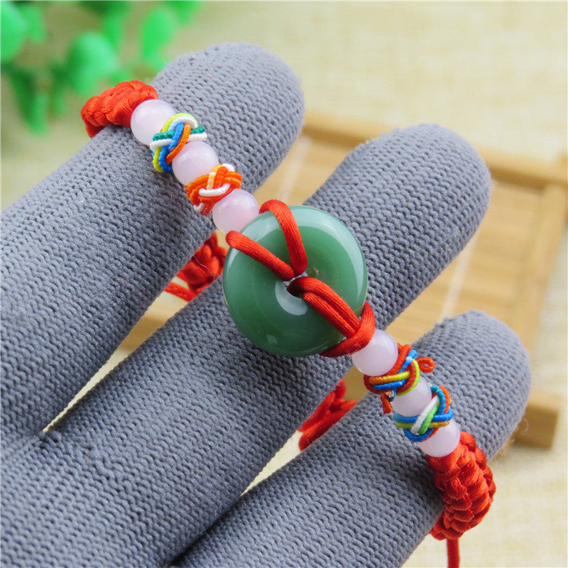 Women's & Men's Hand-woven Natural Jade Red Rope Stall Bracelets