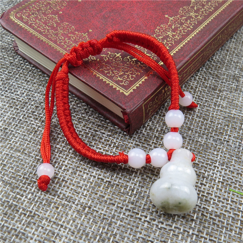 Women's & Men's Hand-woven Natural Jade Red Rope Stall Bracelets