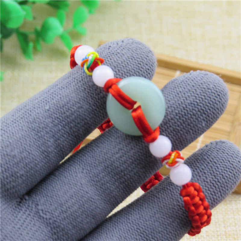 Women's & Men's Hand-woven Natural Jade Red Rope Stall Bracelets