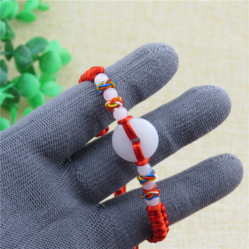 Women's & Men's Hand-woven Natural Jade Red Rope Stall Bracelets