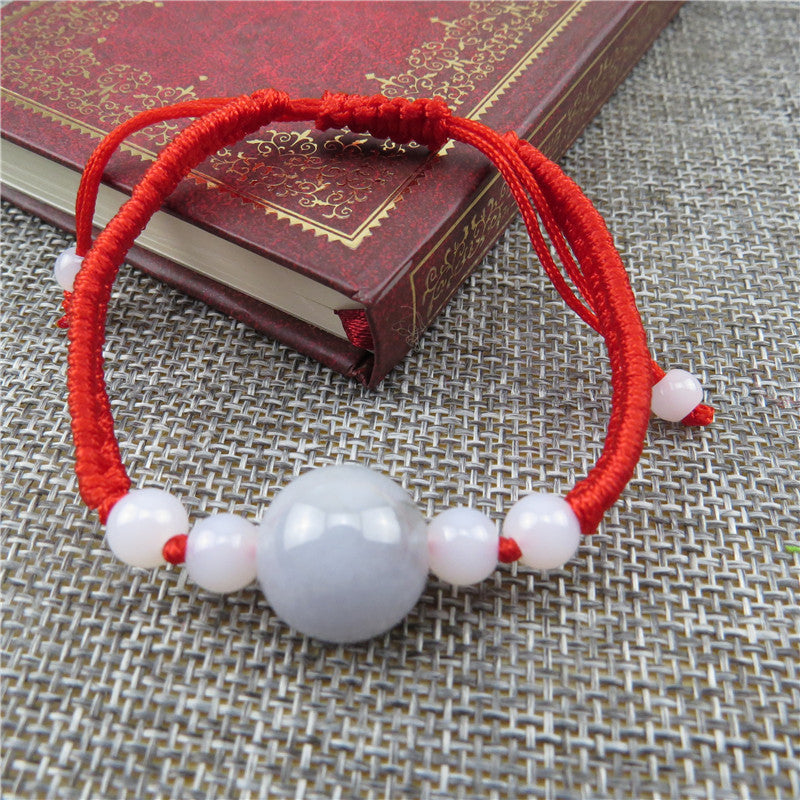 Women's & Men's Hand-woven Natural Jade Red Rope Stall Bracelets