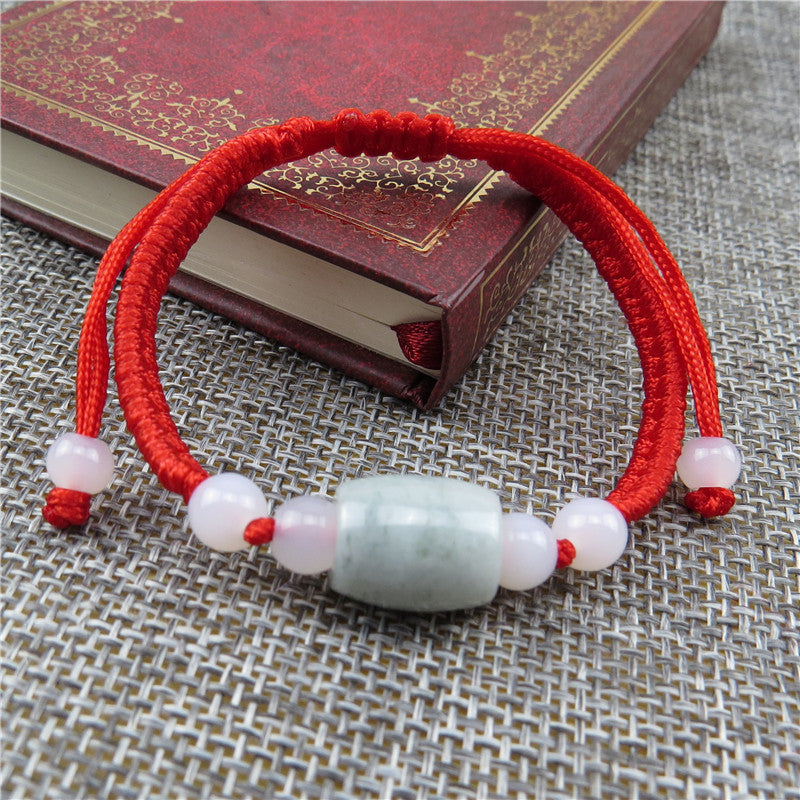Women's & Men's Hand-woven Natural Jade Red Rope Stall Bracelets
