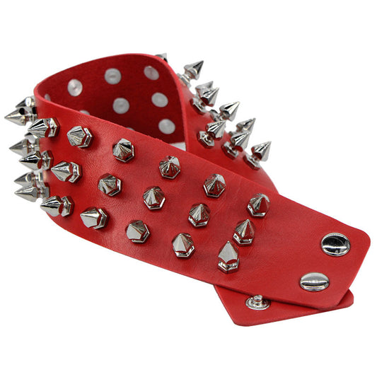 Nightclub Punk Three Rows Tapered Rivet Necklaces