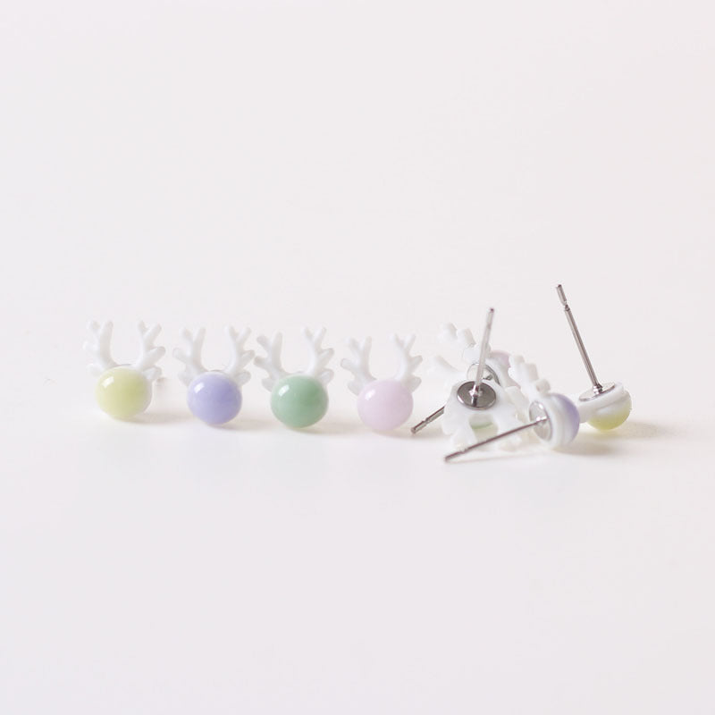 Small Female Deer Head Ear Sweet Earrings