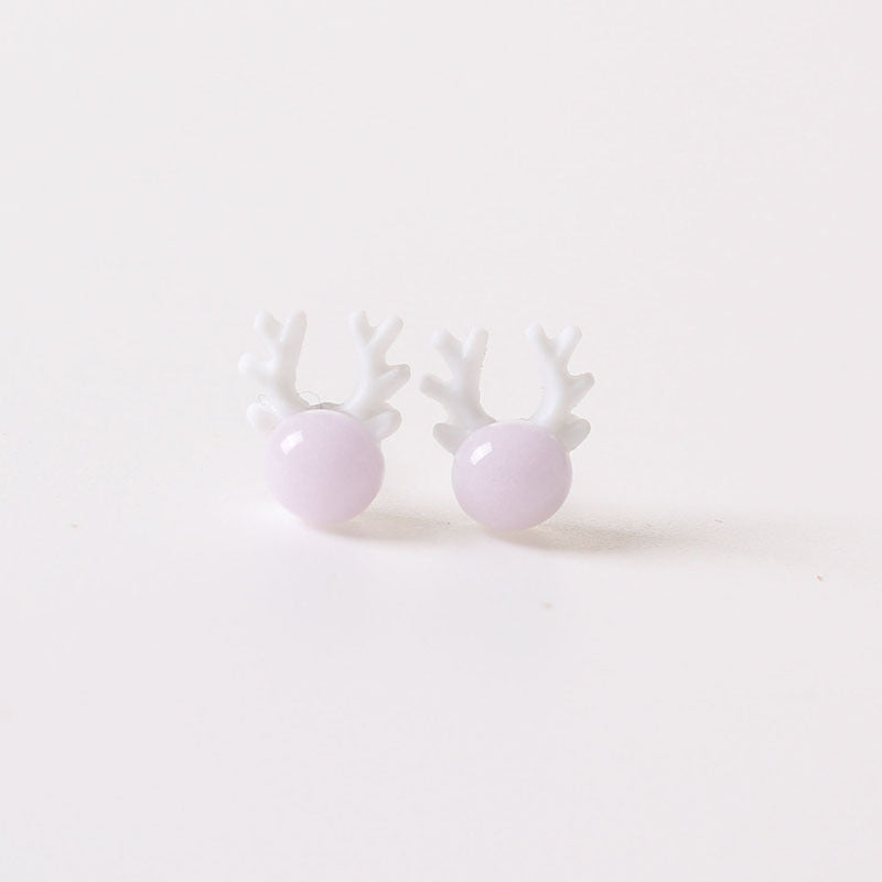 Small Female Deer Head Ear Sweet Earrings