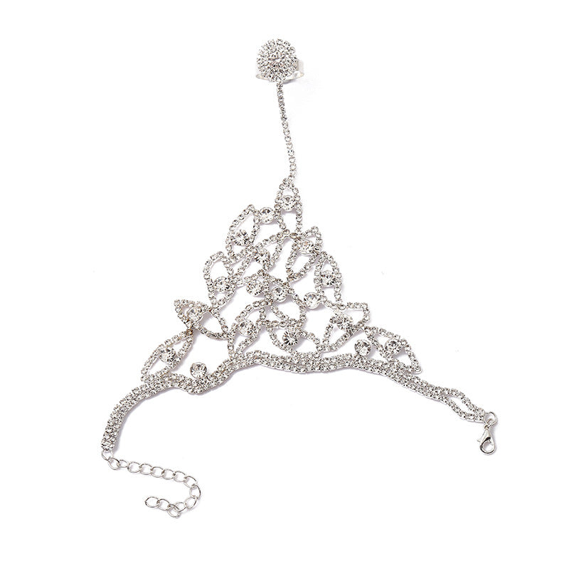 Women's Fashion Diamond Integrated Chain Latin Dance Finger Bracelets