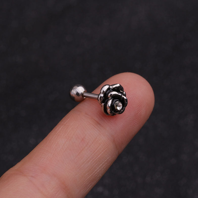 Small Ear Thread Flower Bone Body Earrings