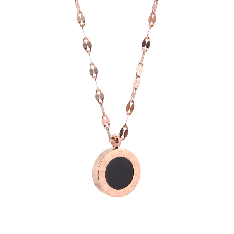 Women's Titanium Steel Retro Artistic Mori Heart Necklaces
