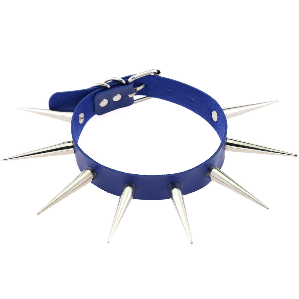 Gothic Trend Neutral Super Cool Pointed Spike Rivet Collar