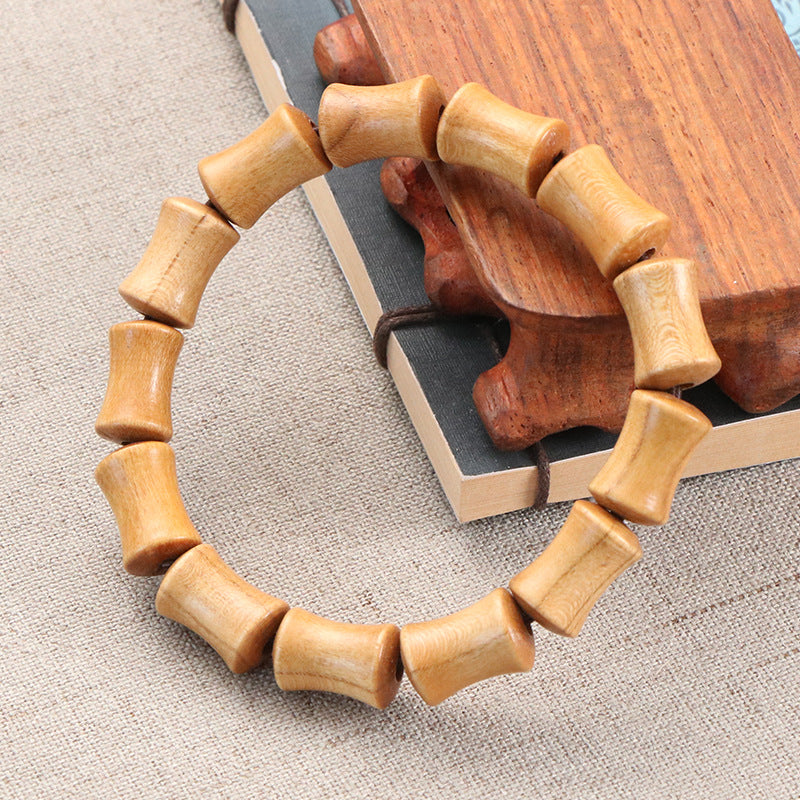 Women's & Men's Wood Bamboo Joint Buddha Beads Couple Pendants
