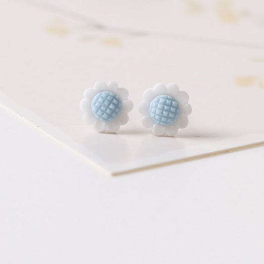 Women's Ceramic Trinkets Sweet Two-color Sunflower Personalized Simple Rings