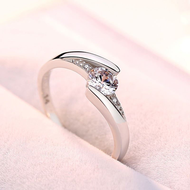Women's Sterling Sier Korean Noble Classic Closed Rings