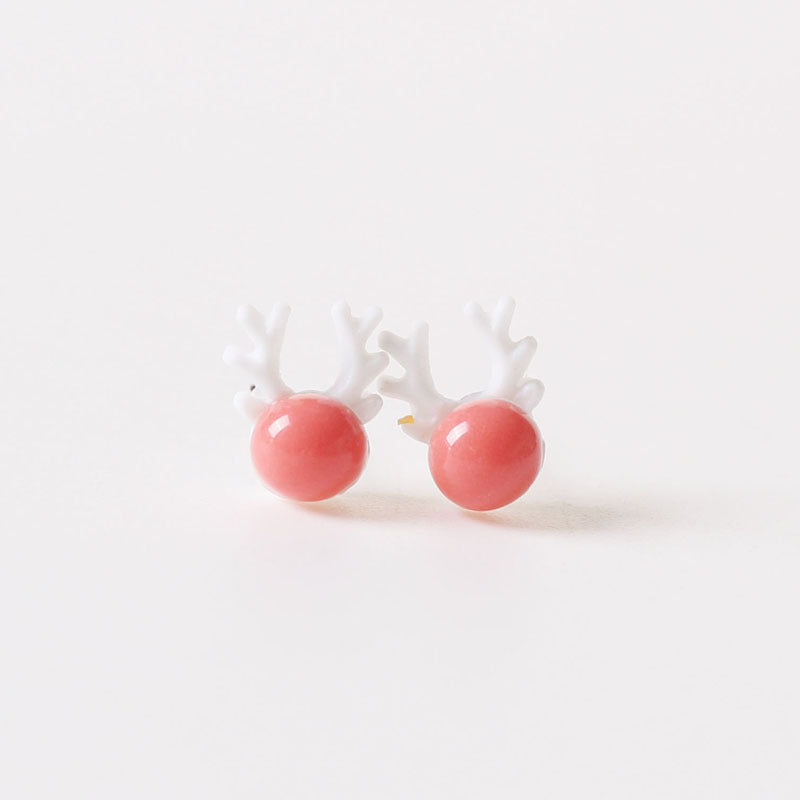 Small Female Deer Head Ear Sweet Earrings