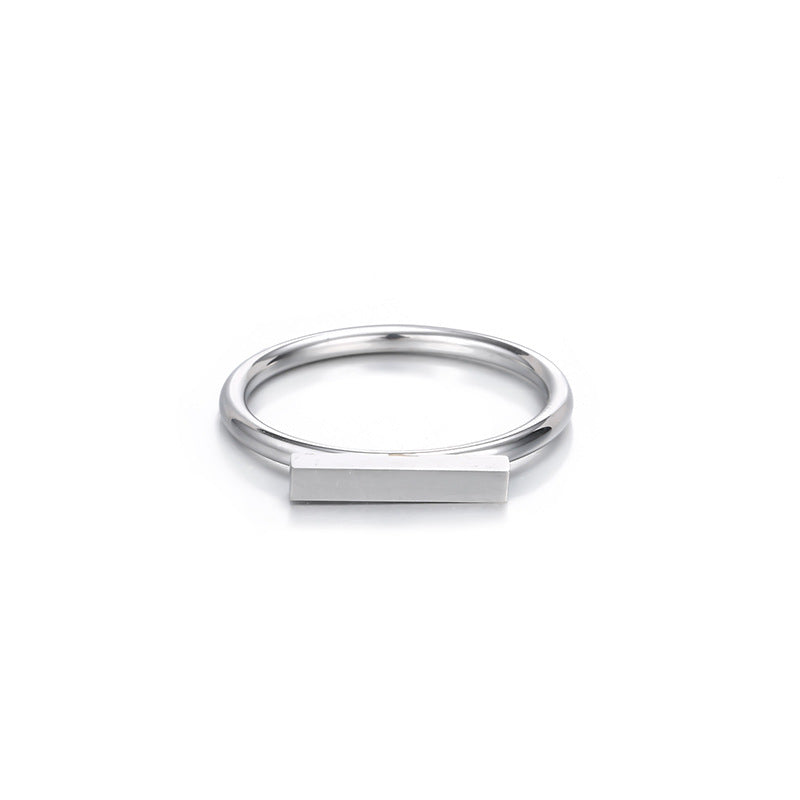 Simple Stainless Steel One-word Personality Geometry Bracelets