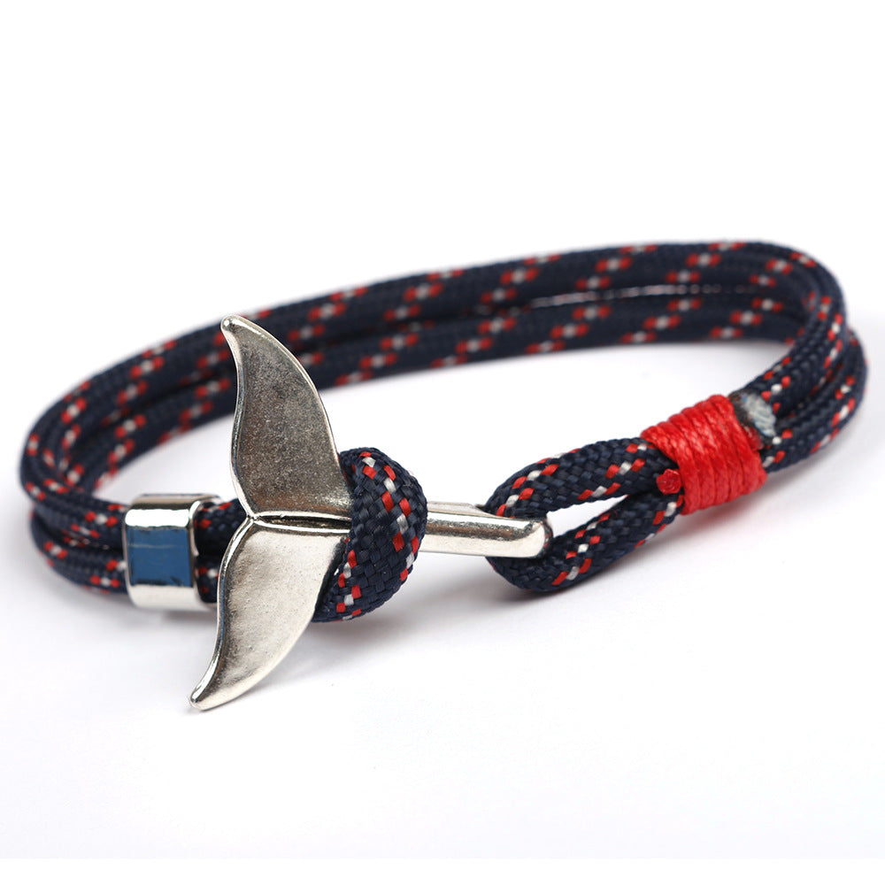 Style Whale Tail Parachute Cord Handmade Bracelets