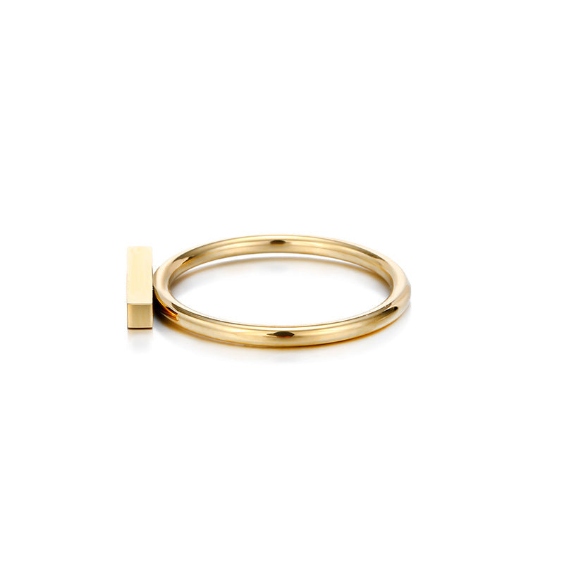 Simple Stainless Steel One-word Personality Geometry Bracelets