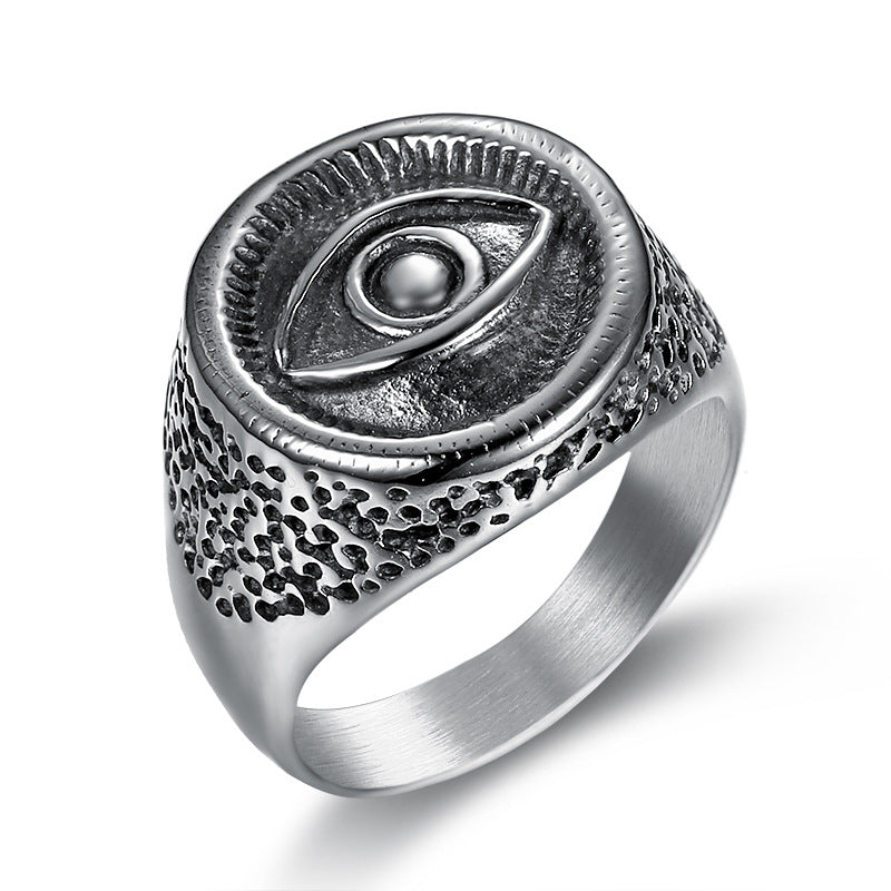 Men's Egyptian Culture Eye Stainless Steel Horus Rings