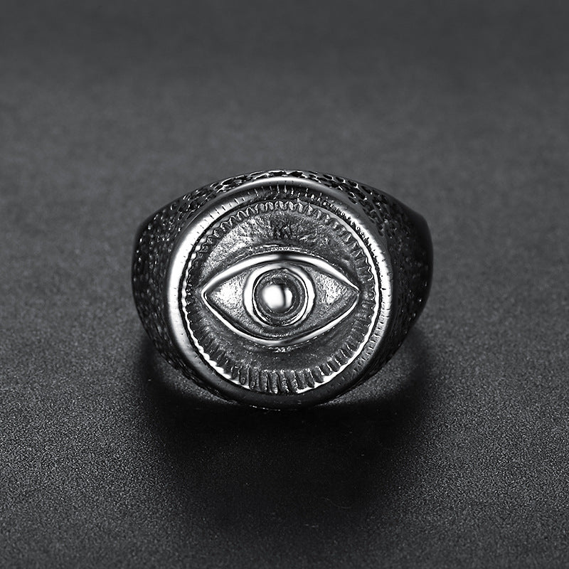 Men's Egyptian Culture Eye Stainless Steel Horus Rings