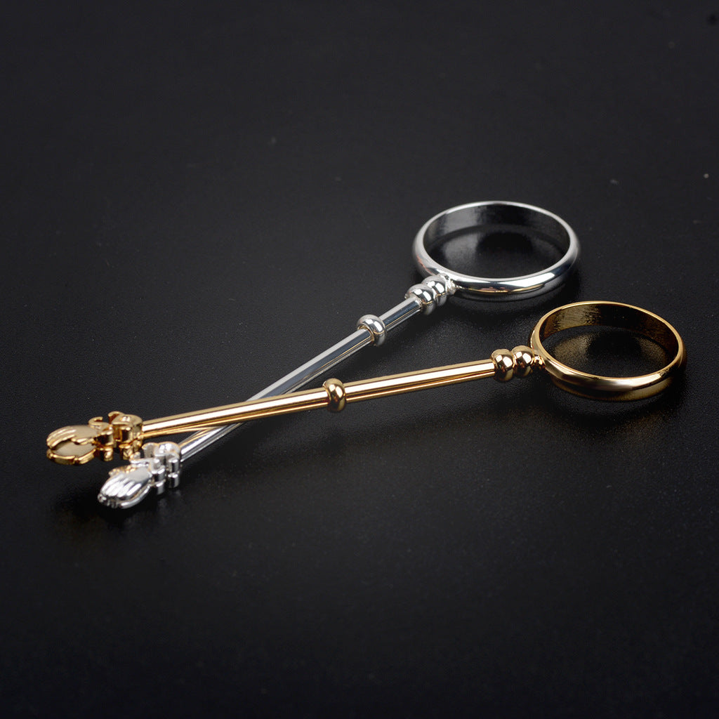 Women's & Men's Green Smoking Smoked Yellow Cigarette Holder Rings