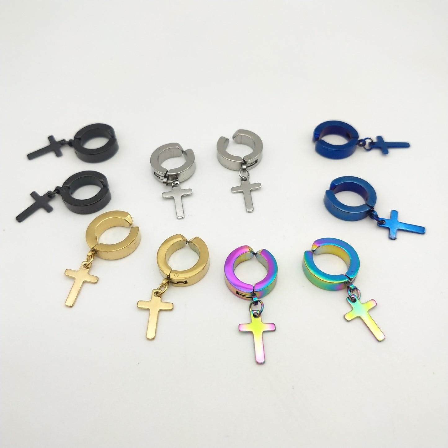 Source Cross Ear Clip Personalized Street Earrings