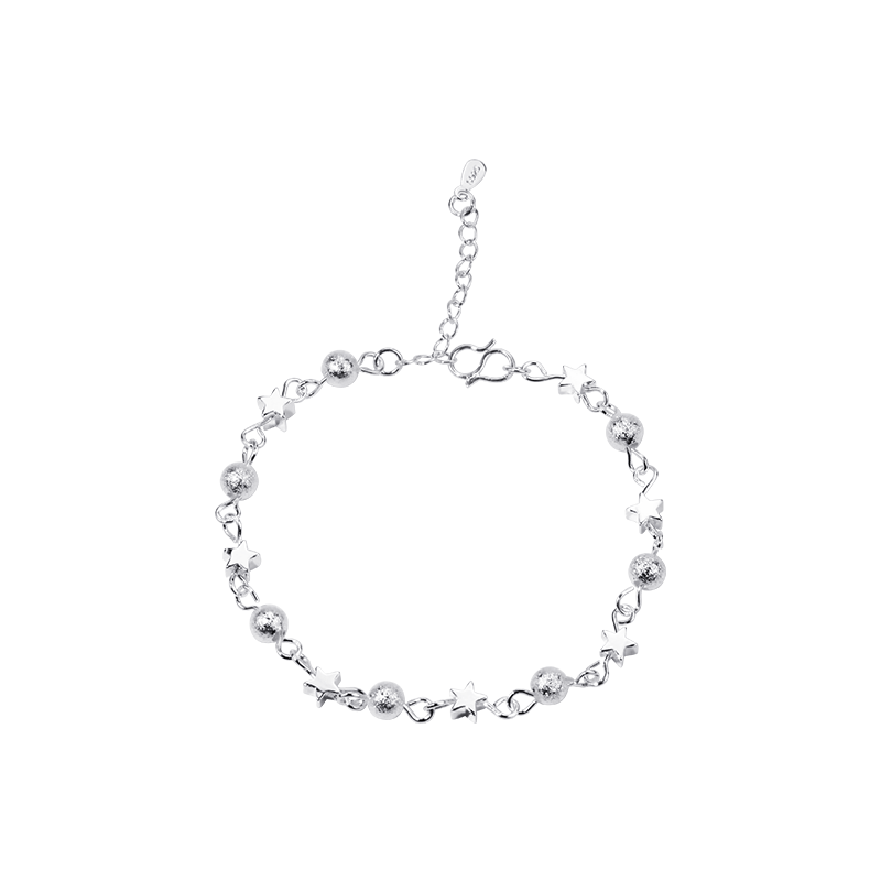 Version Sand Beads Little Star Sier Bracelet