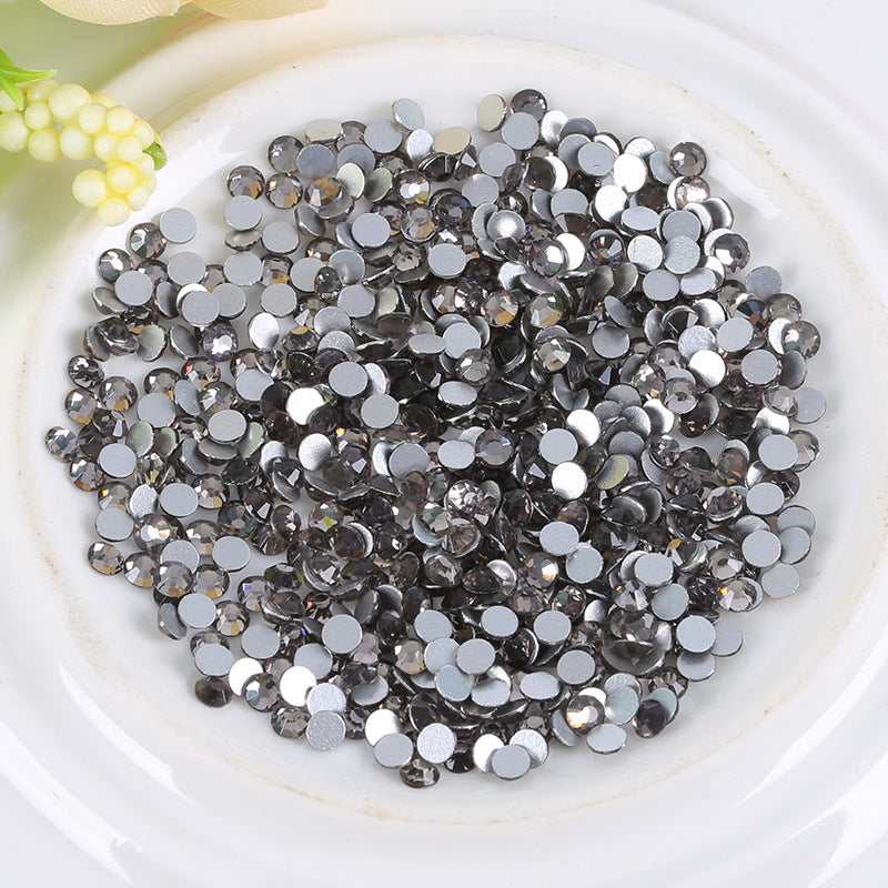 Crystal Glass Stone Rhinestone Round Manicure Jewelry Accessories