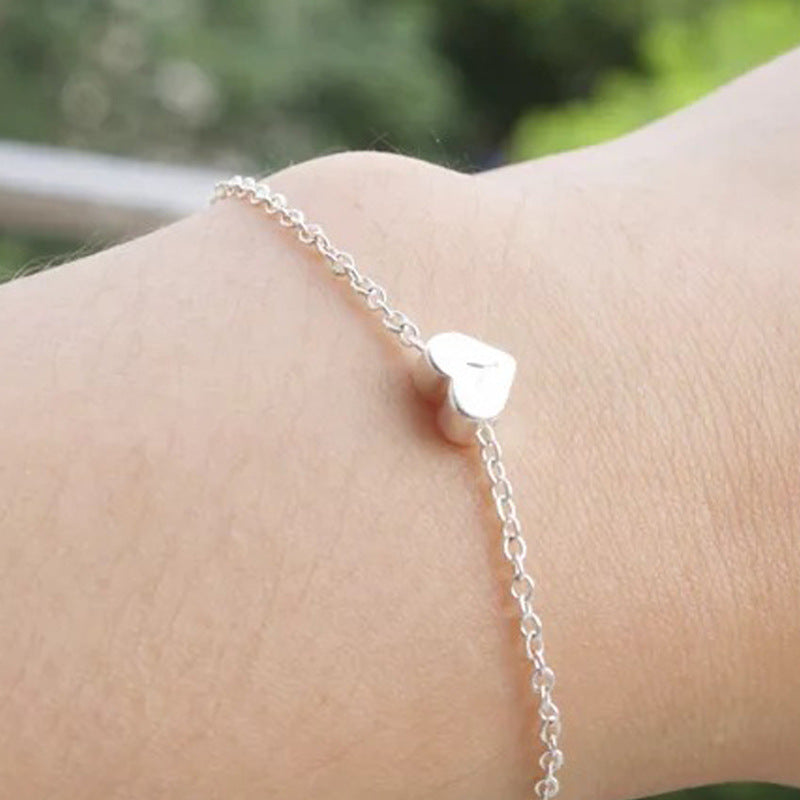 Women's Fashionable Peach Heart Gold-plated Alloy Heart-shaped Bracelet
