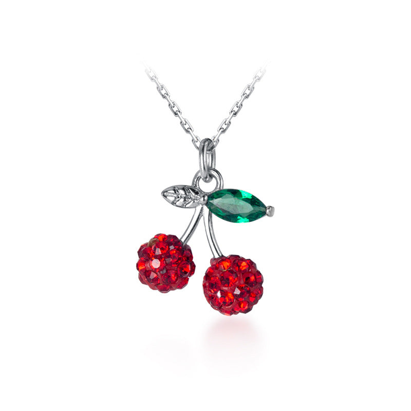 Love Lodge Sier Fresh Sweet Cherry Mori Necklaces
