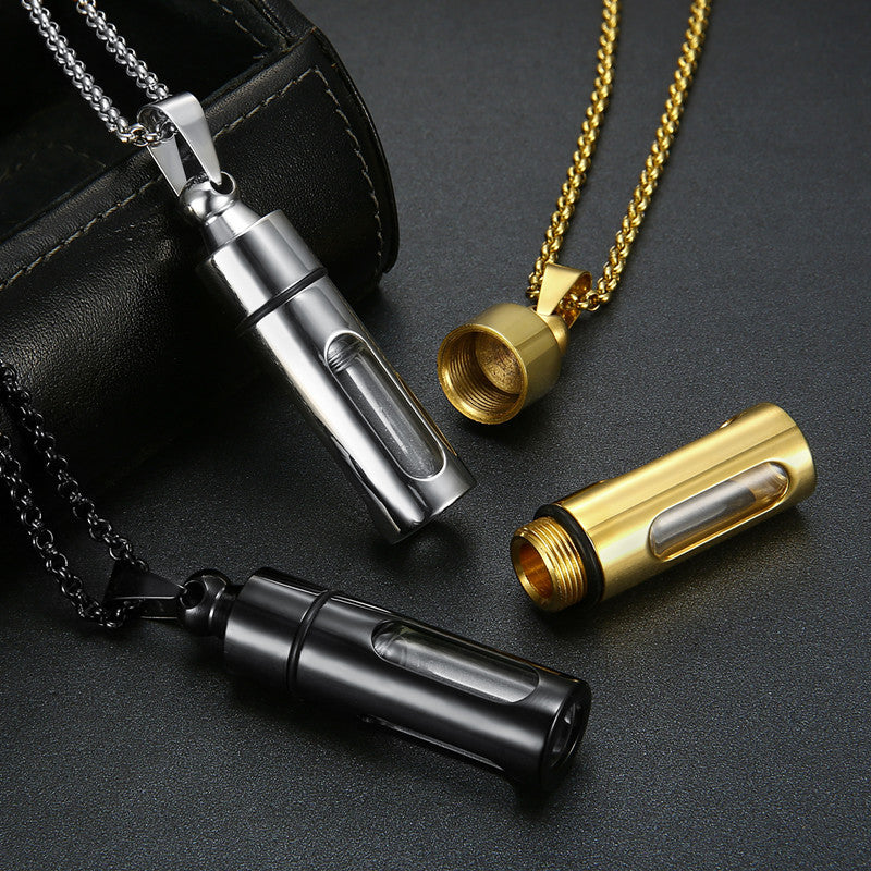 Women's & Men's Fashion Personality Can Open Perfume Bottle Trend Creative Necklaces