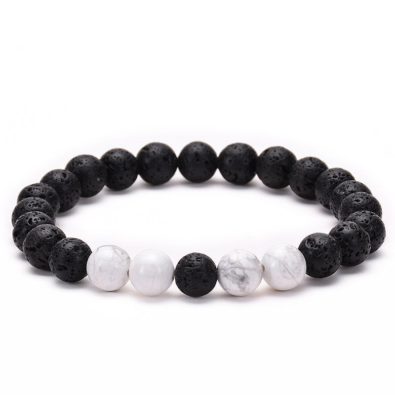 Turquoise Volcanic Stone Energy Lava Woven Bracelets