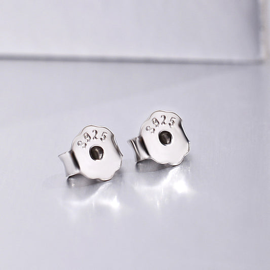 Plum Blossom Earplug Platinum Rose Golden Earrings