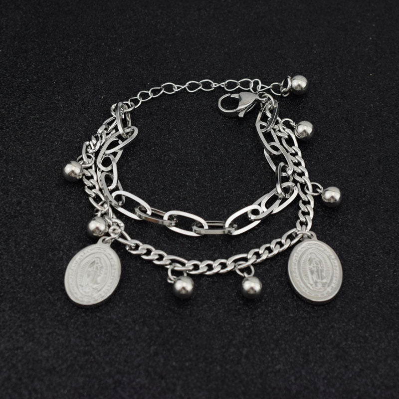 Cross Shelf Double Layer Personalized Minority Bracelets