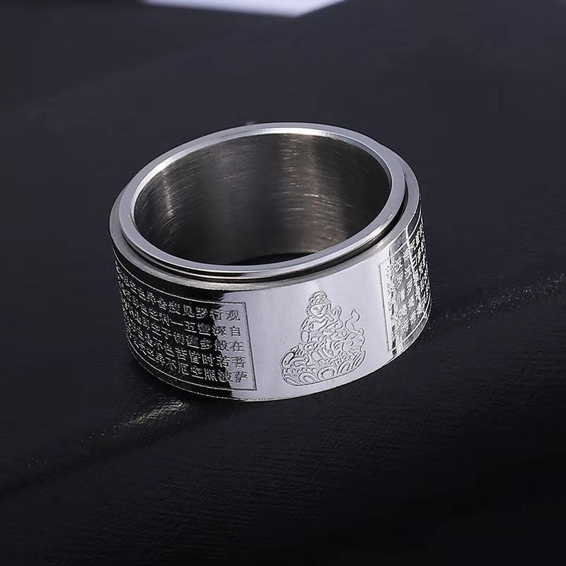 Men's Patron Saints Titanium Steel Rotatable Stainless Rings