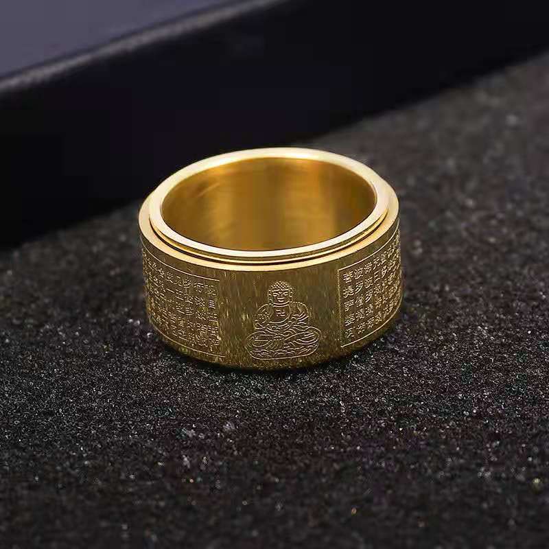 Men's Patron Saints Titanium Steel Rotatable Stainless Rings