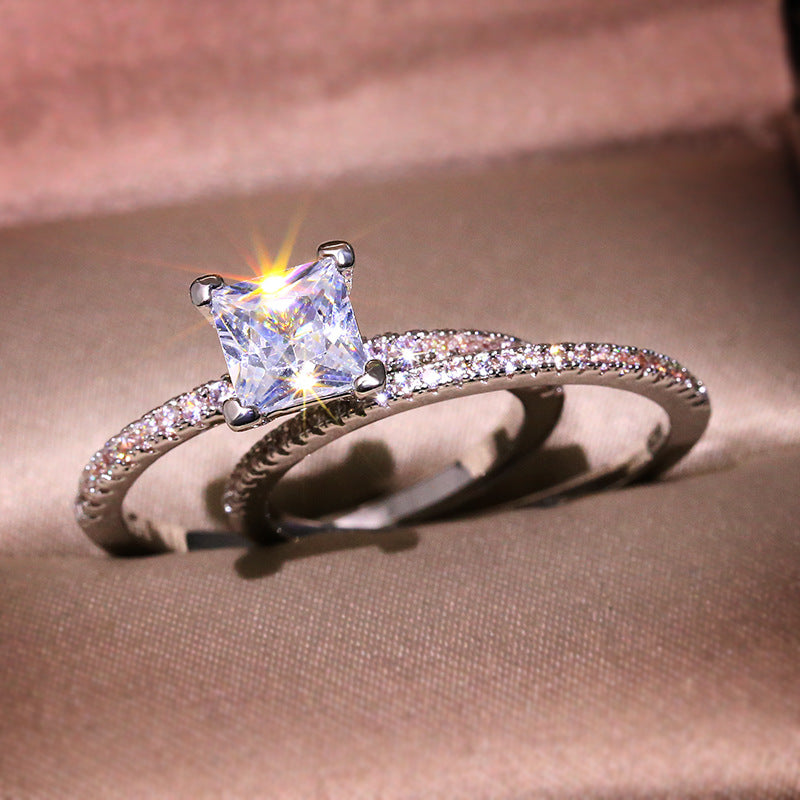 Accessories Popular White Zircon Set Ornament Rings