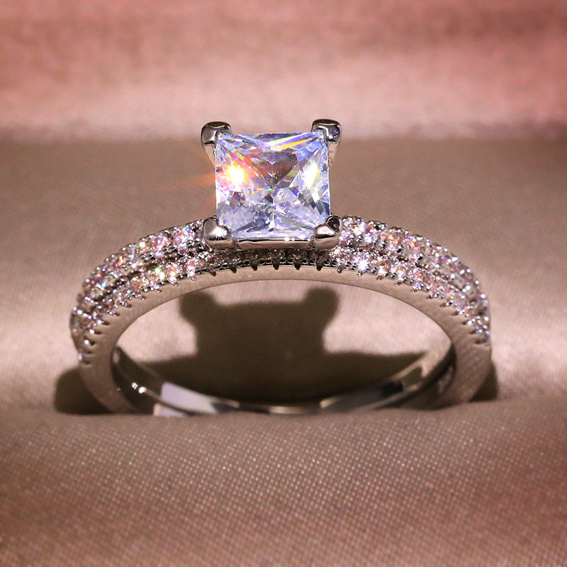 Accessories Popular White Zircon Set Ornament Rings