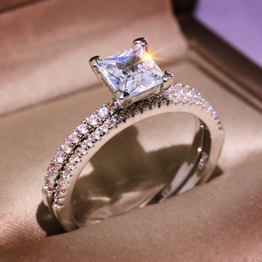 Accessories Popular White Zircon Set Ornament Rings