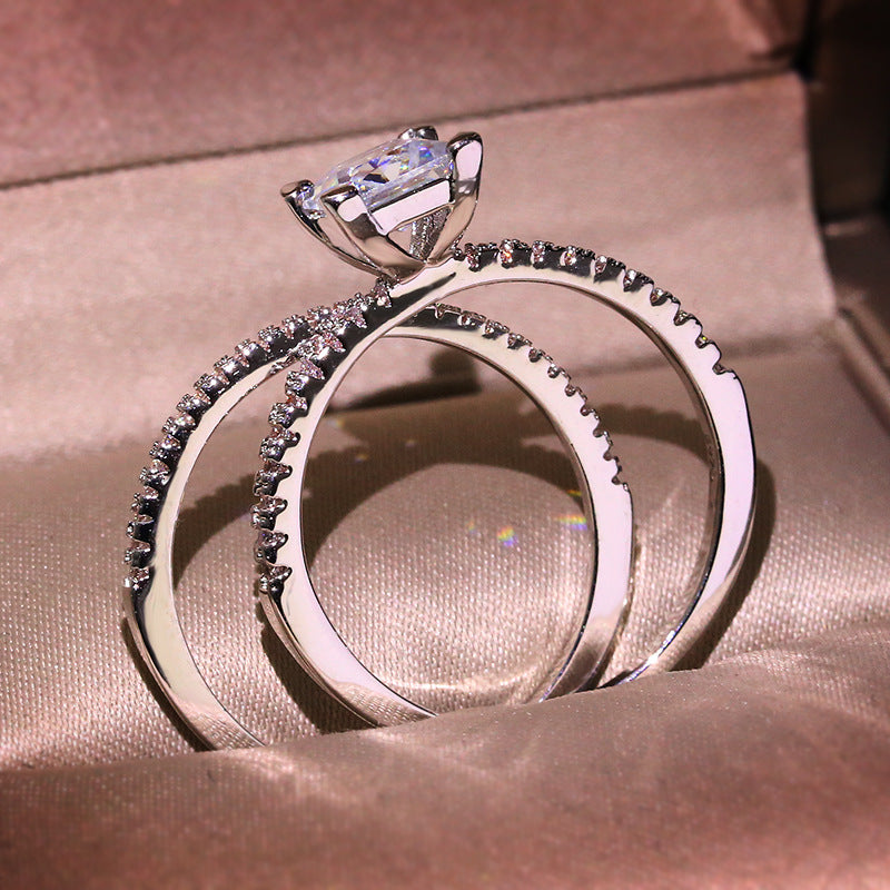 Accessories Popular White Zircon Set Ornament Rings