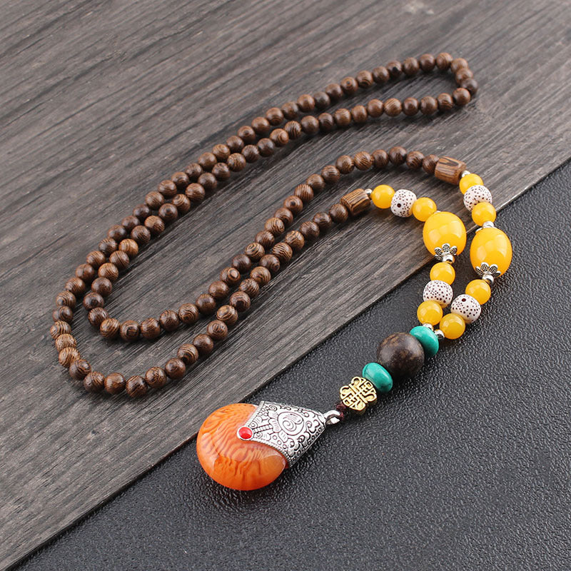 Women's & Men's Chain Chicken Wings Bead Long Scenic Necklaces