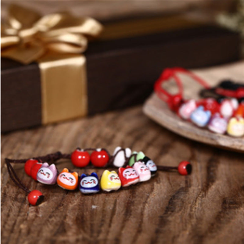 Style Soft Ceramic Couple Red Rope Cute Bracelets