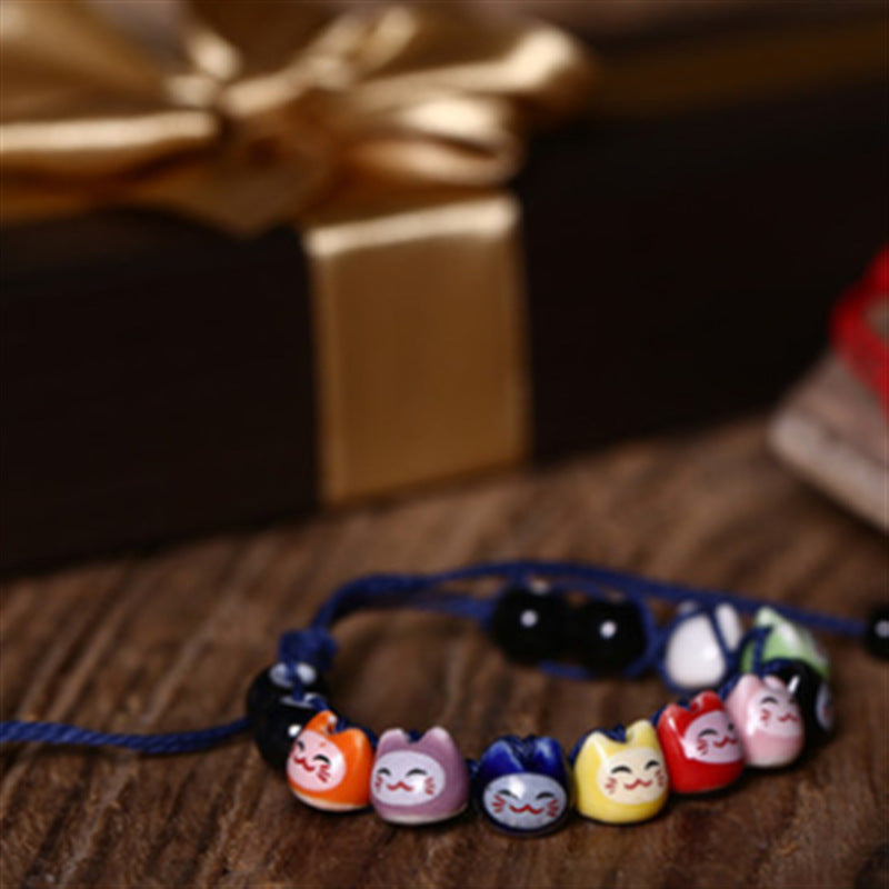 Style Soft Ceramic Couple Red Rope Cute Bracelets