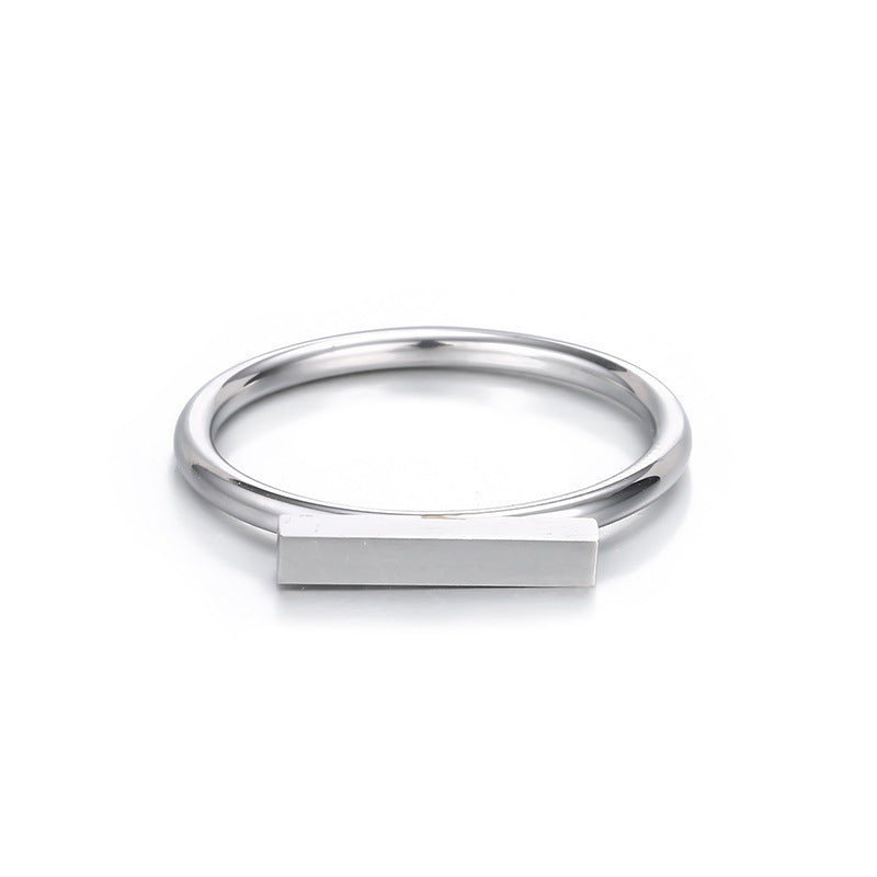 Simple Stainless Steel One-word Personality Geometry Bracelets