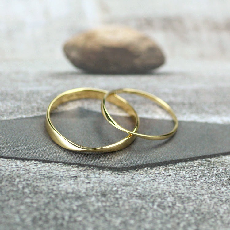 Gold Plated Mobius Strip Fresh Minimalist Rings