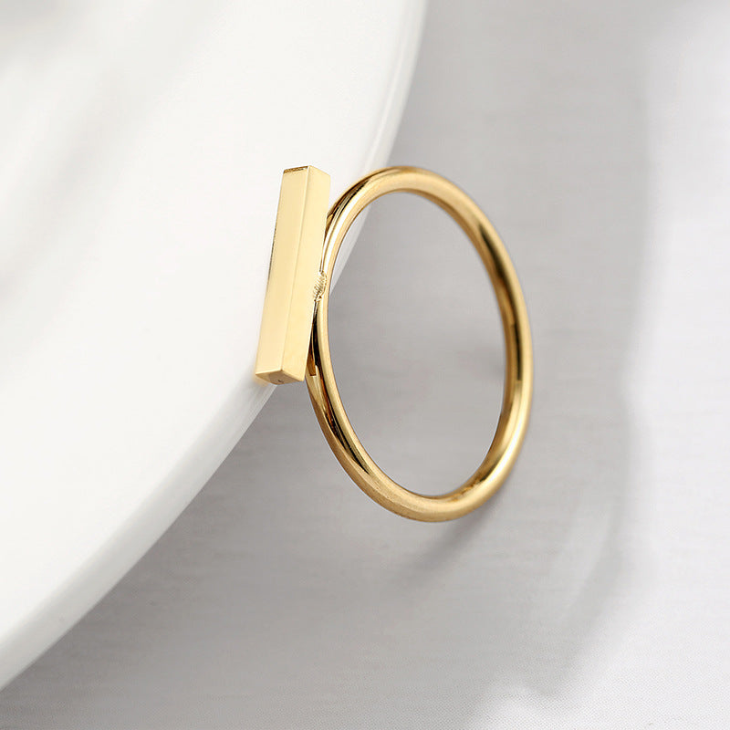 Simple Stainless Steel One-word Personality Geometry Bracelets