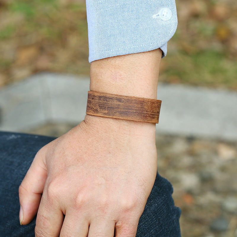 Punk Simple Retro Cattle Leather Ornament Bracelets