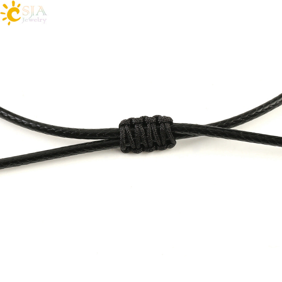 Women's Ornament Hand-woven Hexagonal Prism Stone Accessories Necklaces