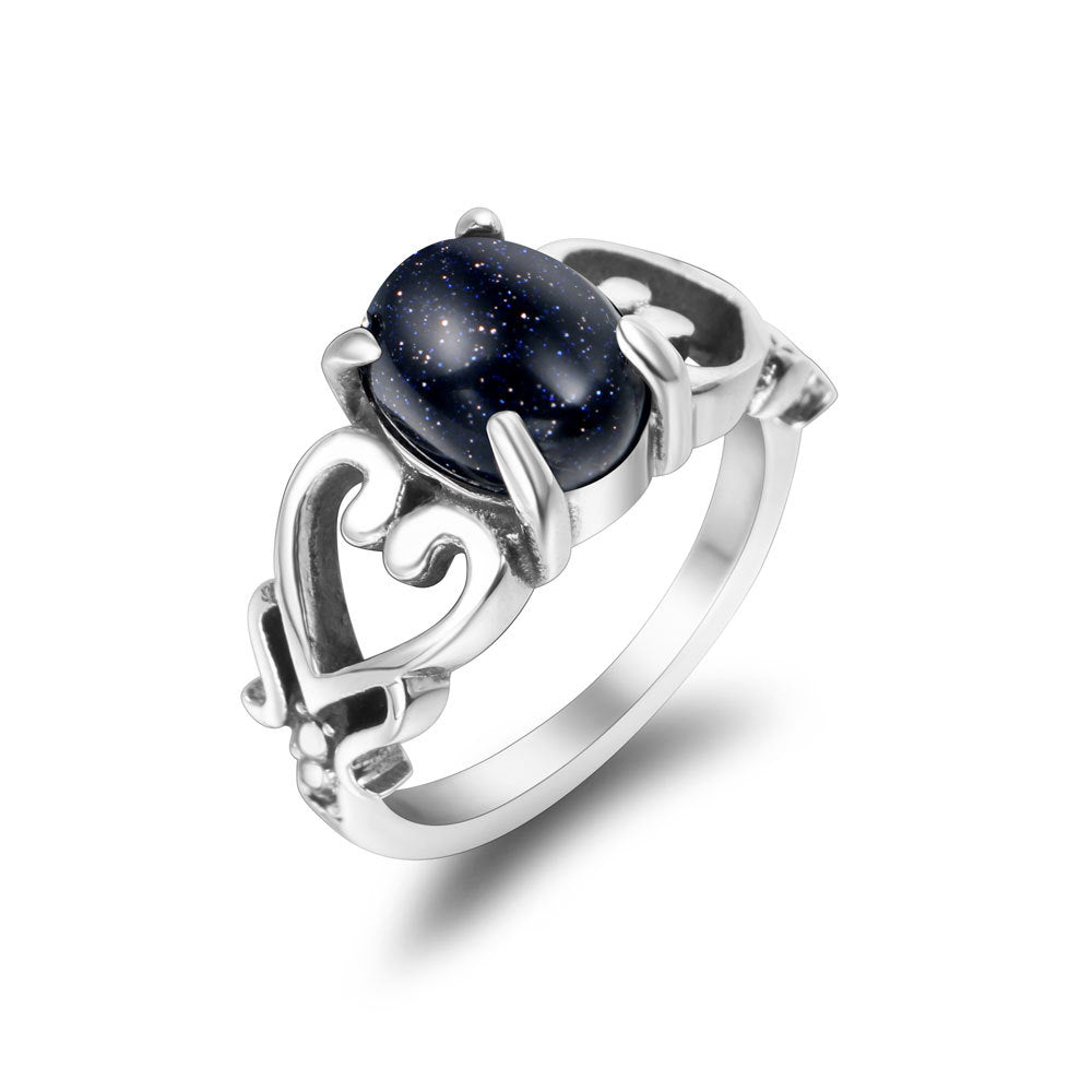 Love Gem Finger Personality Couple Titanium Ring