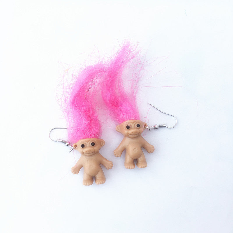Doll Cool Earth Disco Dancing Large Earrings