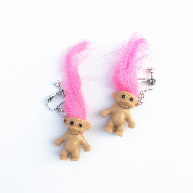 Doll Cool Earth Disco Dancing Large Earrings