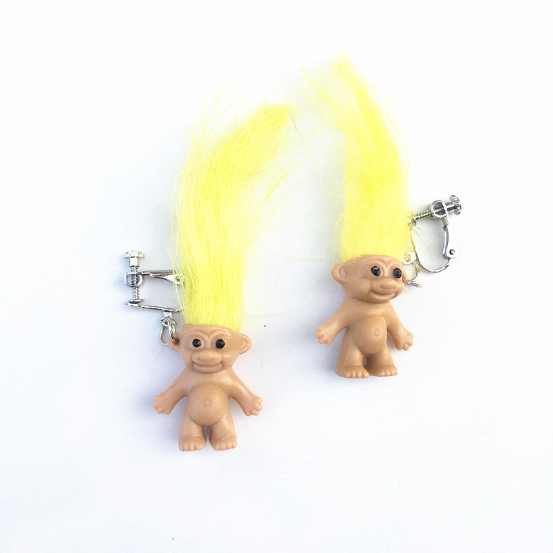 Doll Cool Earth Disco Dancing Large Earrings